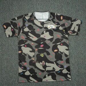 Billionaire Boys Club Shirt Men Medium Gray Black Camo Flagship Exclusive Mercer